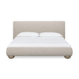 TOV Rayne Cream Textured Fabric King Bed