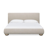 TOV Rayne Cream Textured Fabric King Bed