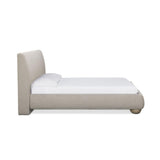 TOV Rayne Cream Textured Fabric King Bed