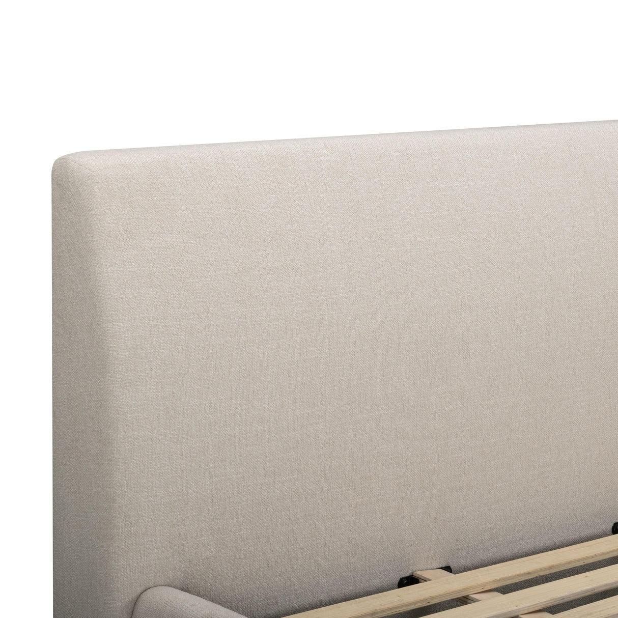 TOV Rayne Cream Textured Fabric King Bed