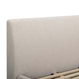 TOV Rayne Cream Textured Fabric King Bed