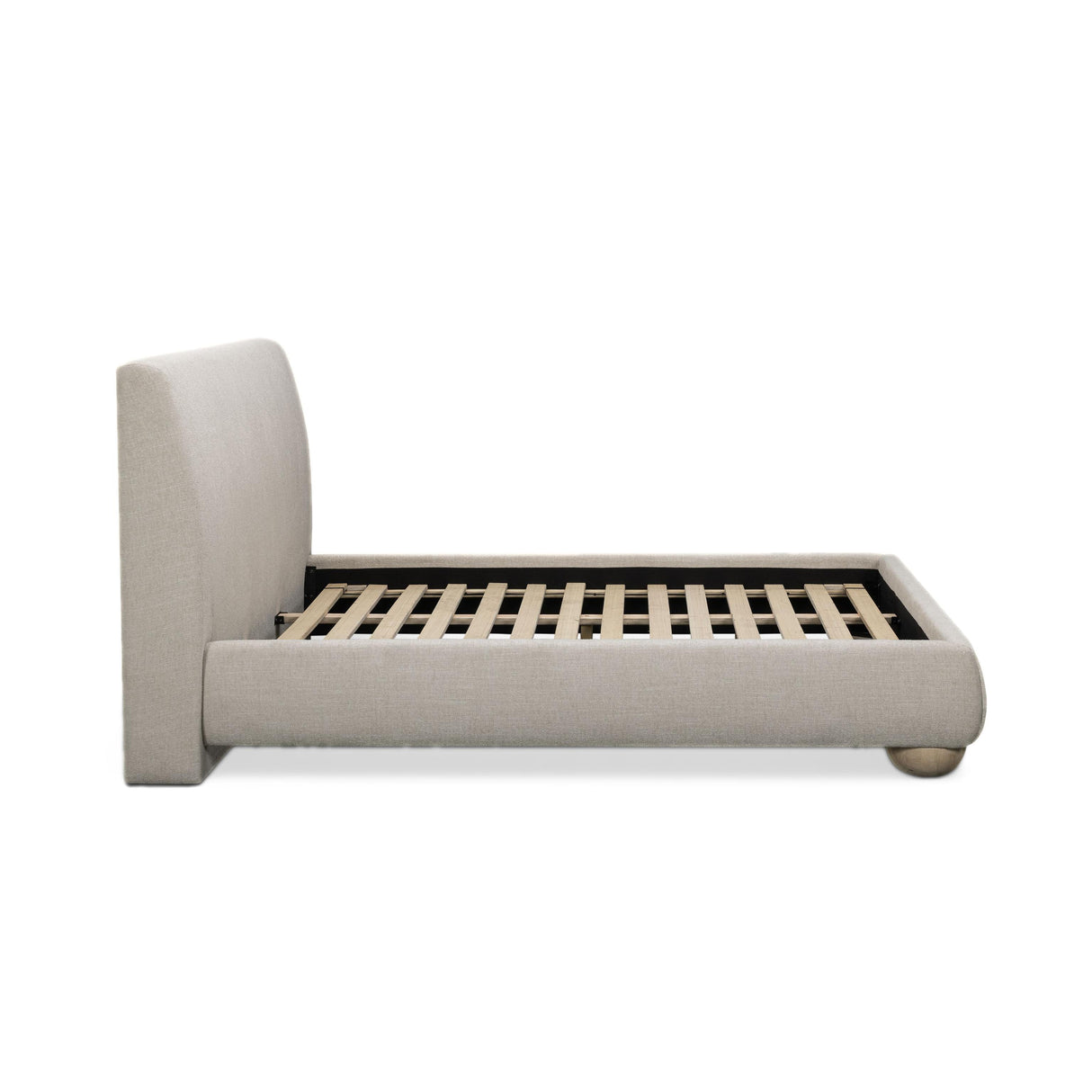 TOV Rayne Cream Textured Fabric King Bed
