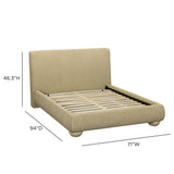 TOV Rayne Honey Textured Fabric Queen Bed