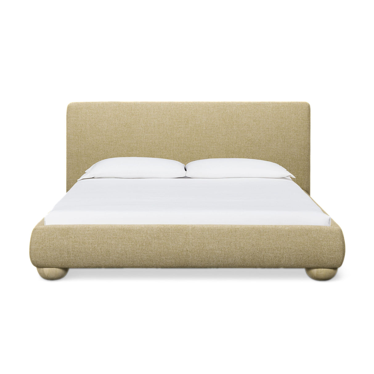 TOV Rayne Honey Textured Fabric King Bed