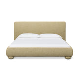 TOV Rayne Honey Textured Fabric King Bed