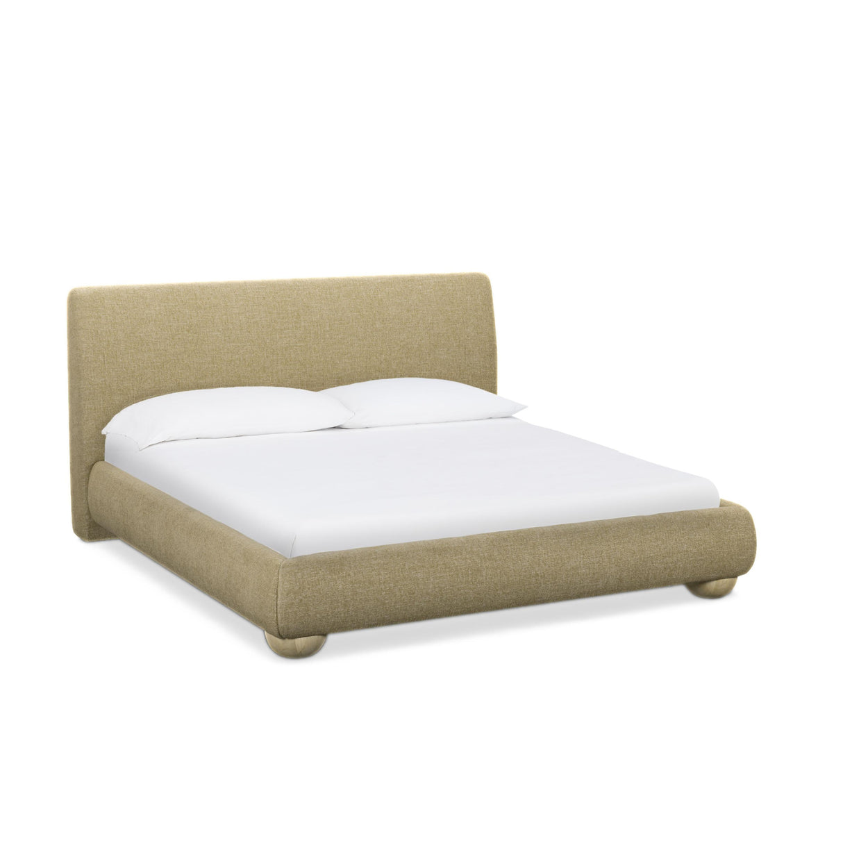 TOV Rayne Honey Textured Fabric King Bed