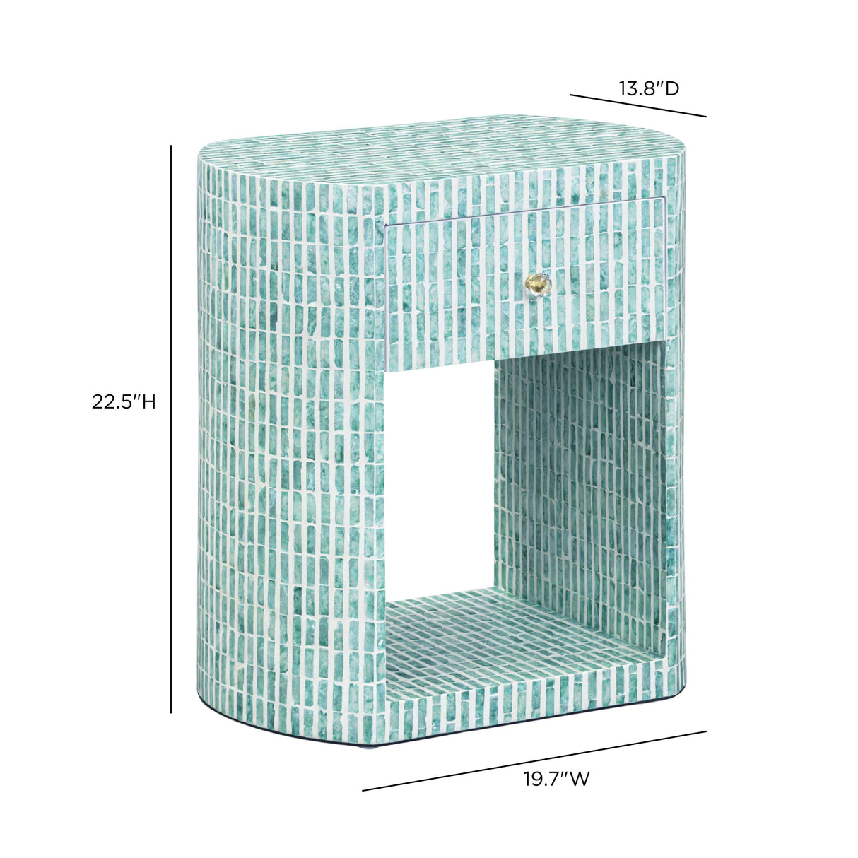 TOV Prim Capiz Shell Nightstand