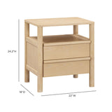 TOV Tyra Natural Cerused Ash Nightstand