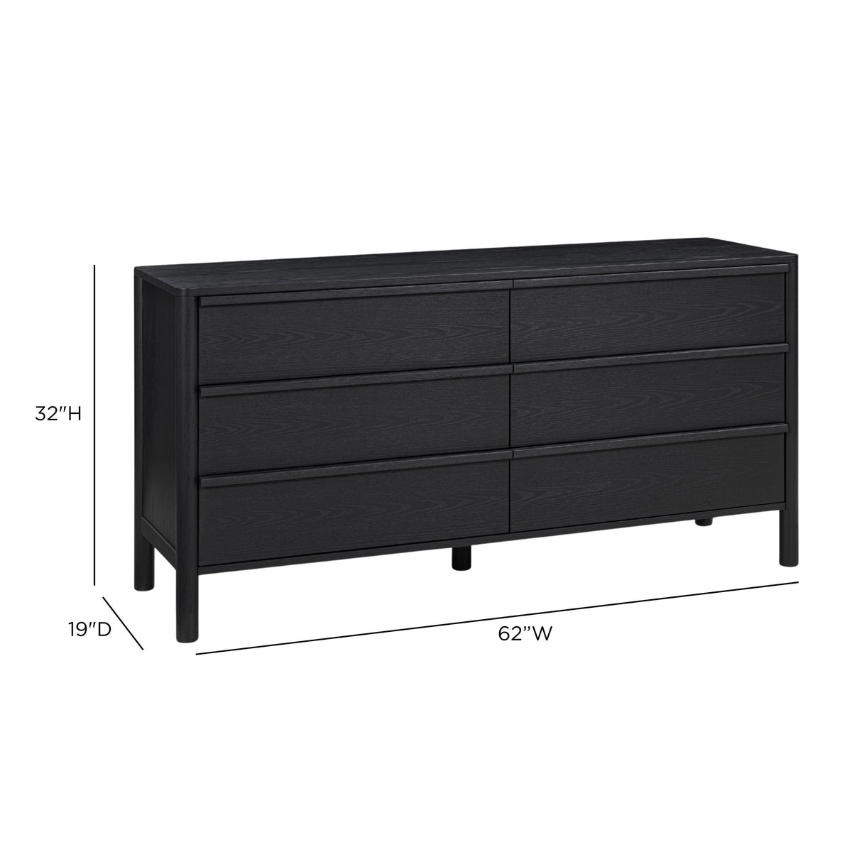 TOV Tyra Black Ash Dresser