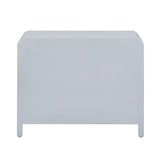 TOV Patty Pastel Blue Rattan 2 Drawer Nightstand