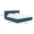 TOV Mel Teal Faux Mohair King Bed