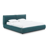 TOV Mel Teal Faux Mohair King Bed
