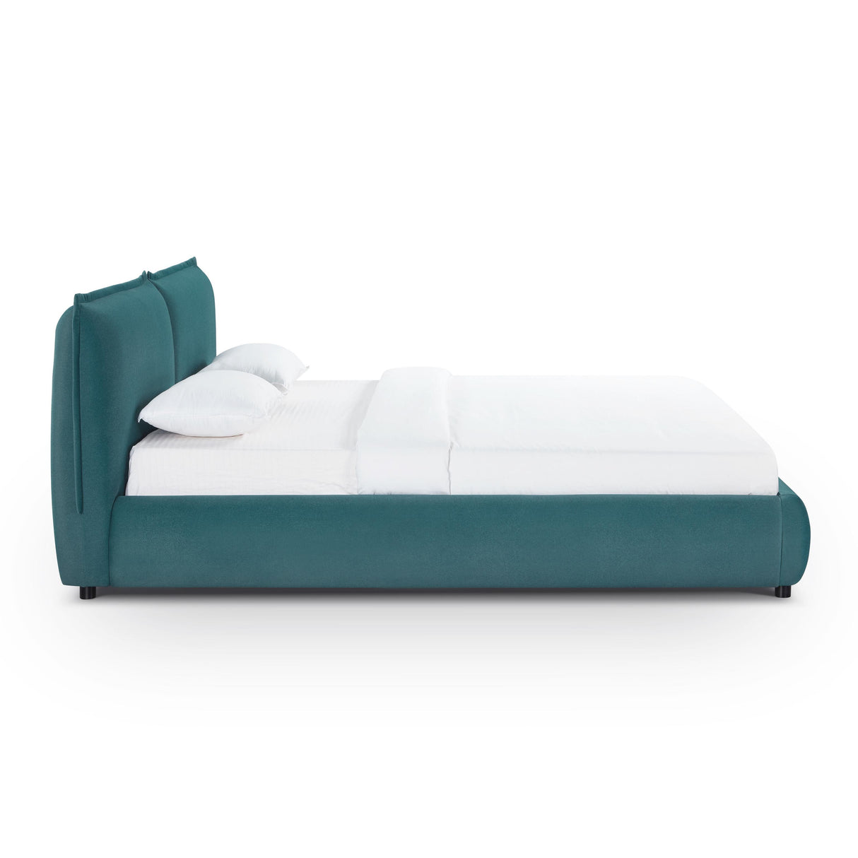TOV Mel Teal Faux Mohair King Bed