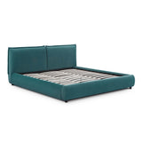 TOV Mel Teal Faux Mohair King Bed