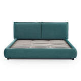 TOV Mel Teal Faux Mohair King Bed