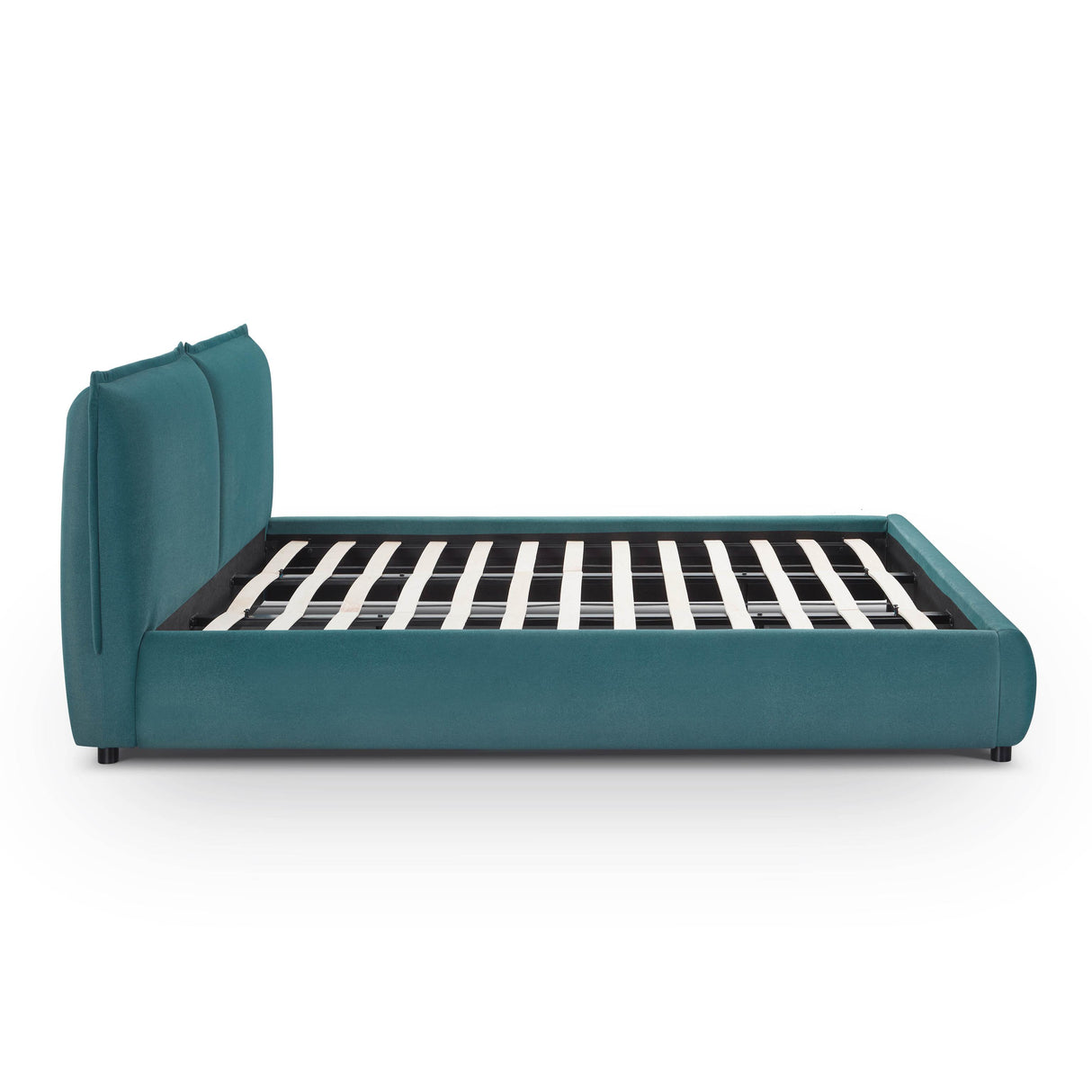 TOV Mel Teal Faux Mohair King Bed
