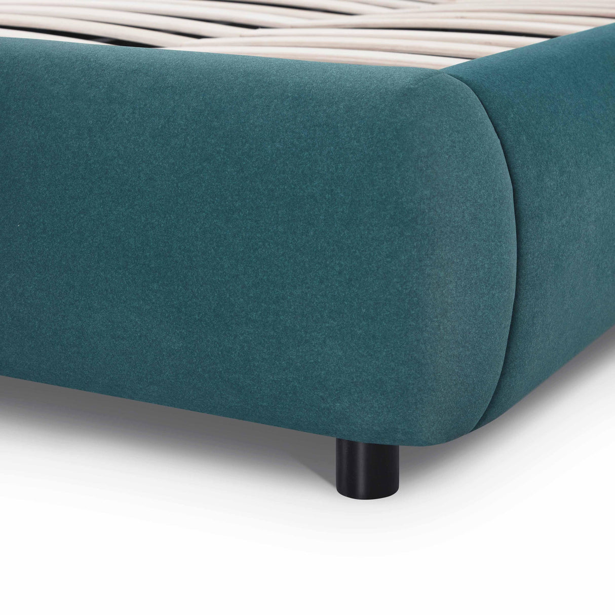 TOV Mel Teal Faux Mohair King Bed