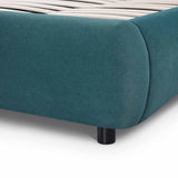 TOV Mel Teal Faux Mohair King Bed