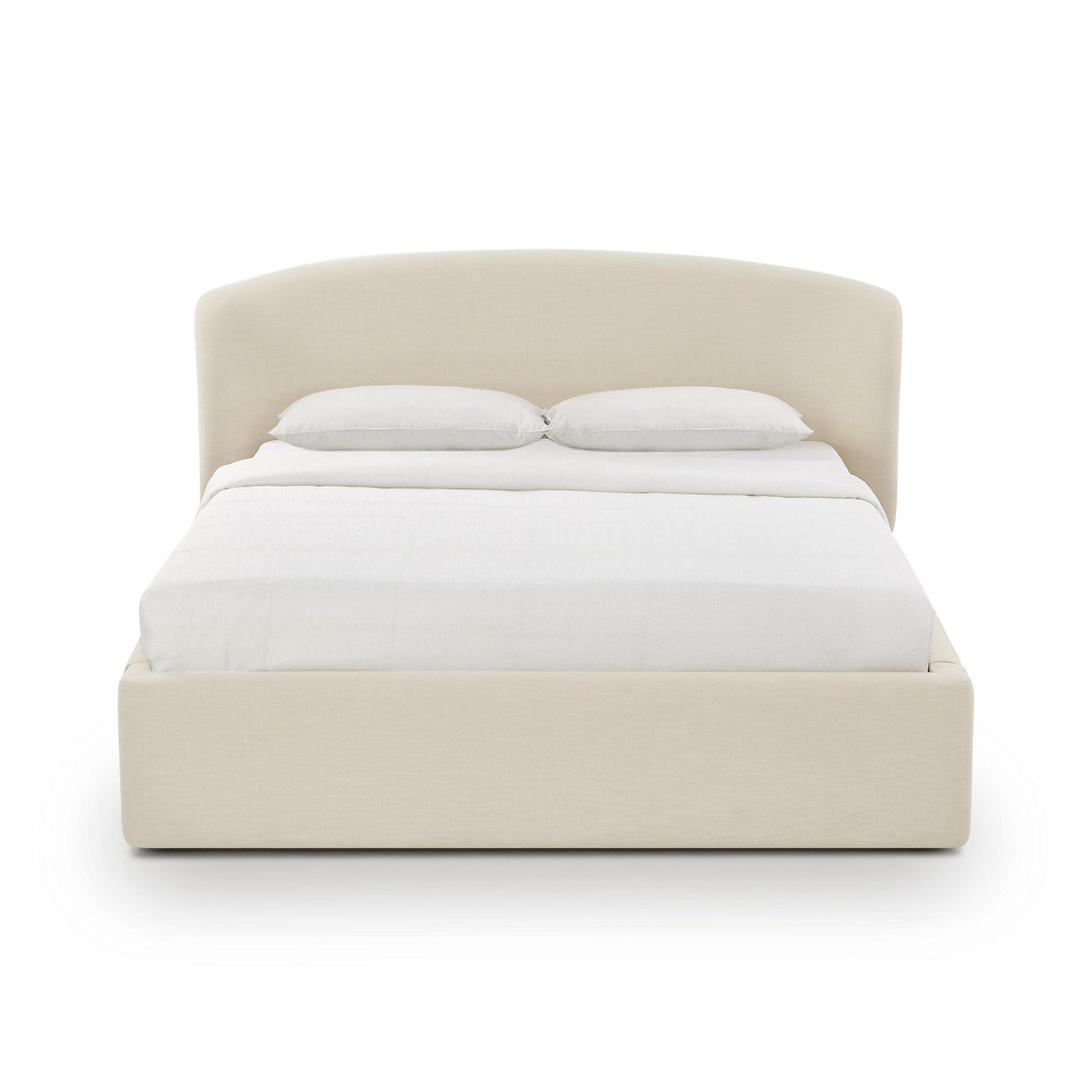 TOV Corey Cream Upcycled Linen Queen Storage Bed