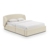TOV Corey Cream Upcycled Linen Queen Storage Bed
