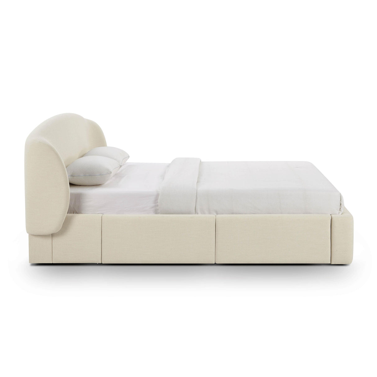 TOV Corey Cream Upcycled Linen Queen Storage Bed