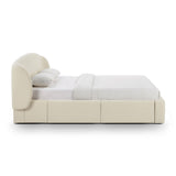 TOV Corey Cream Upcycled Linen Queen Storage Bed
