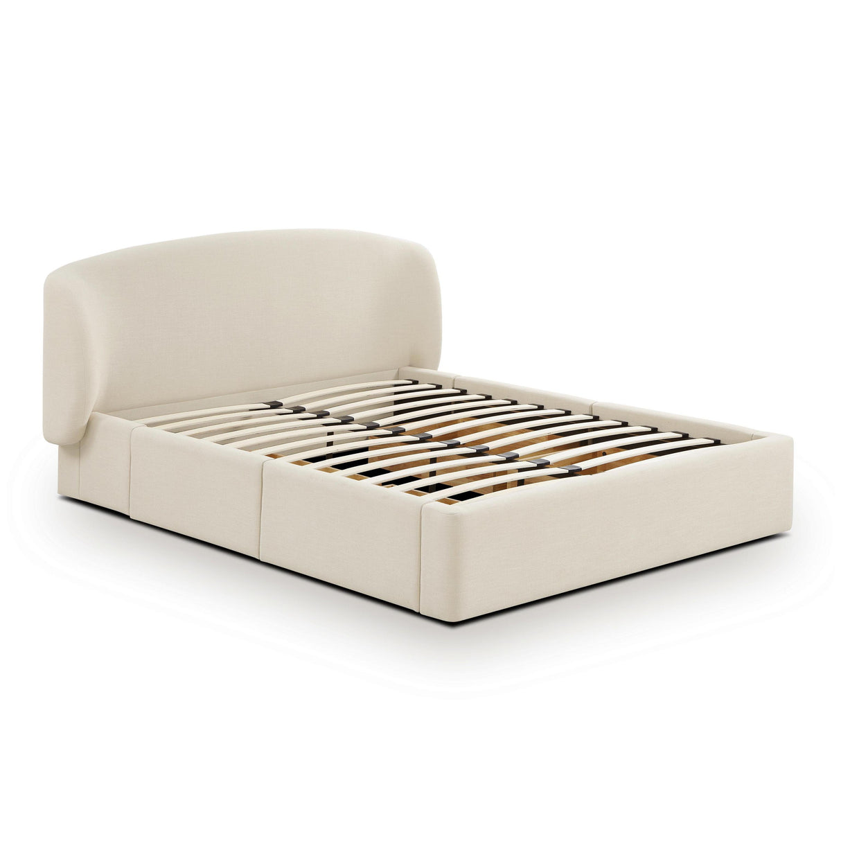 TOV Corey Cream Upcycled Linen Queen Storage Bed