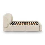 TOV Corey Cream Upcycled Linen Queen Storage Bed