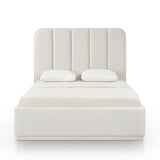 TOV Parker Cream Chenille Queen Bed
