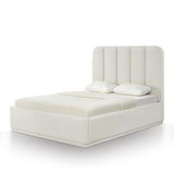 TOV Parker Cream Chenille Queen Bed