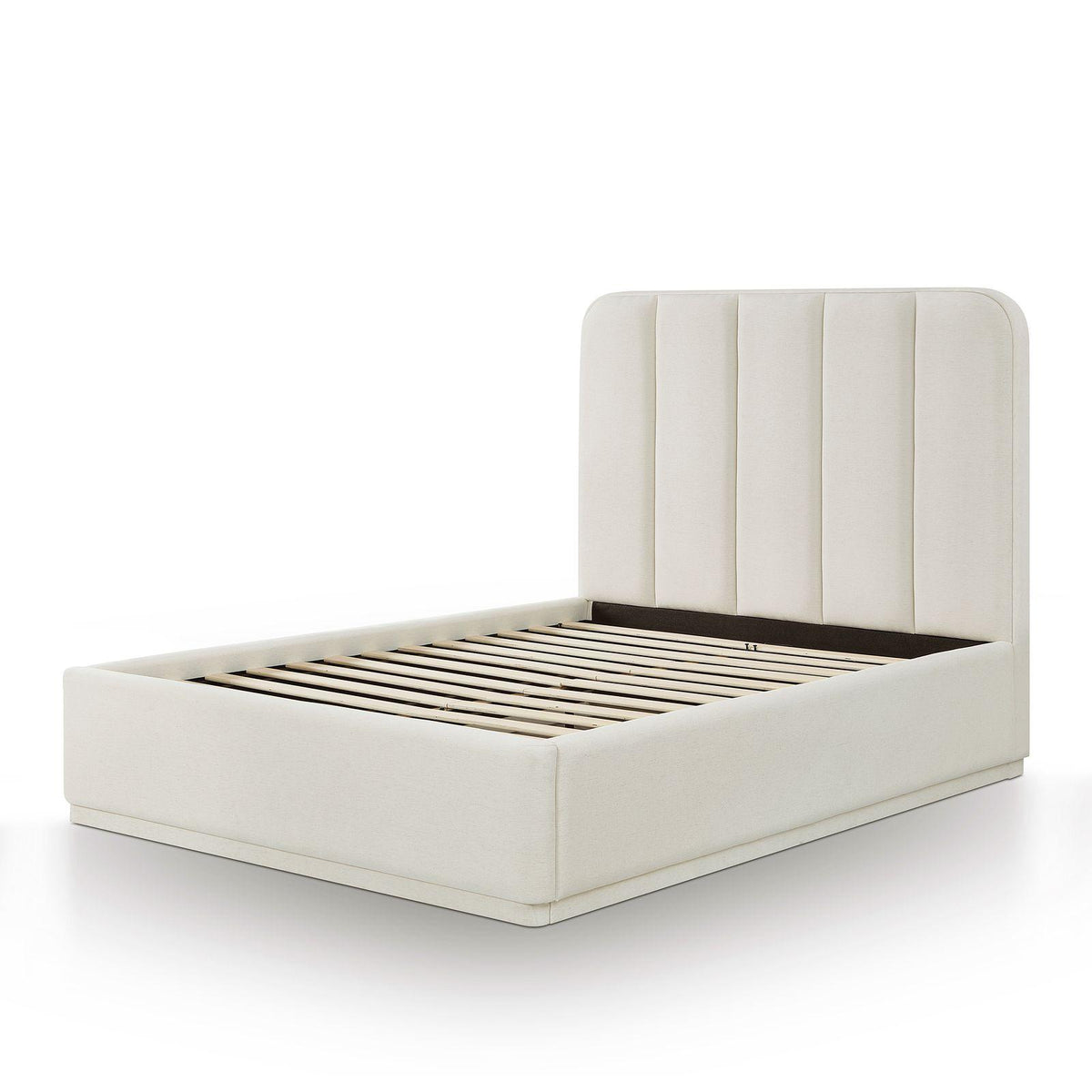 TOV Parker Cream Chenille Queen Bed
