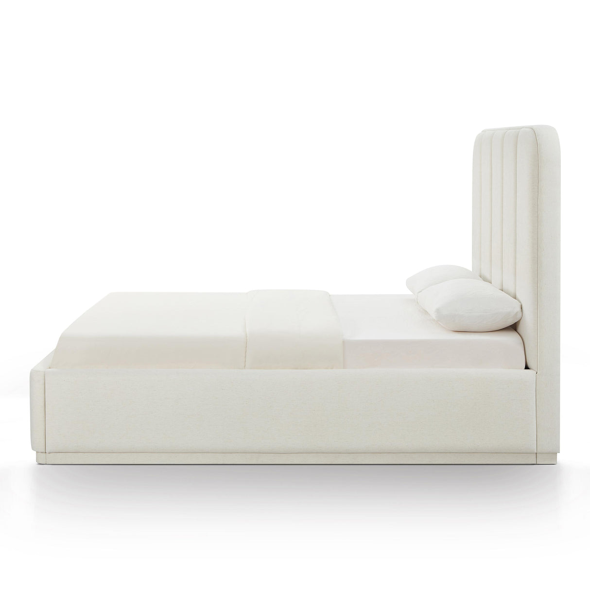 TOV Parker Cream Chenille Queen Bed