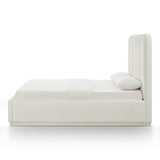TOV Parker Cream Chenille Queen Bed