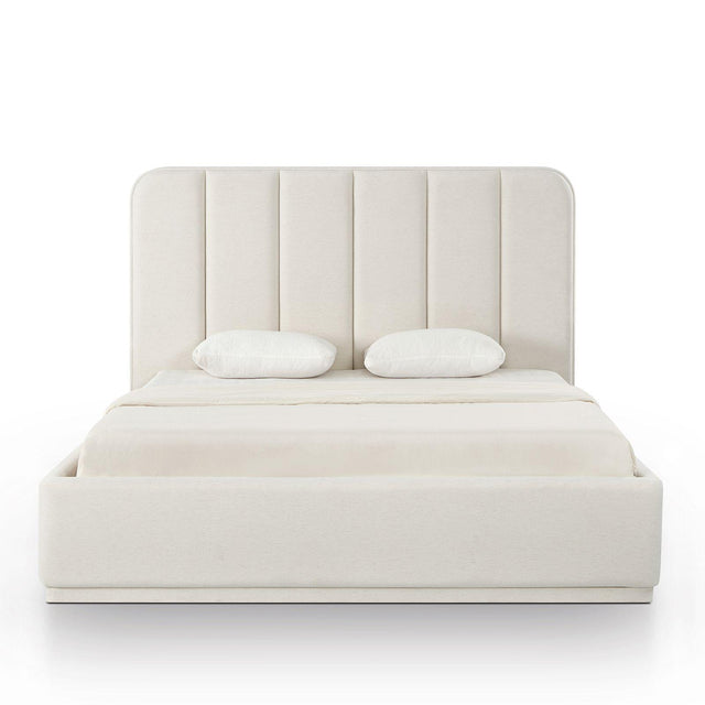 TOV Parker Cream Chenille King Bed