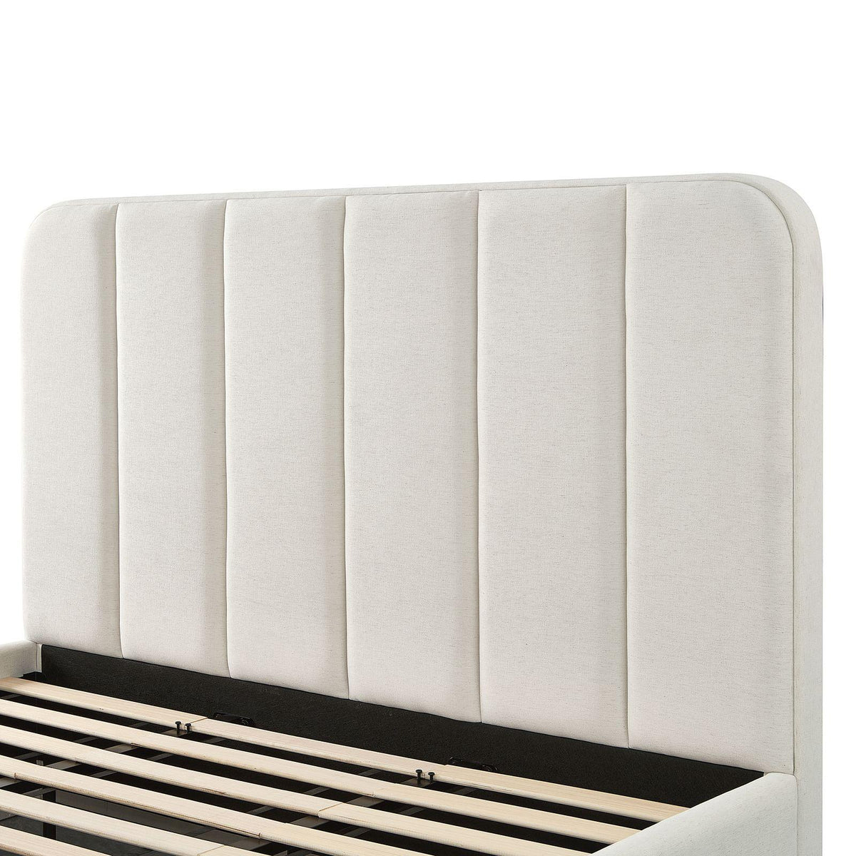 TOV Parker Cream Chenille King Bed