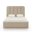 TOV Parker Tan Chenille Queen Bed