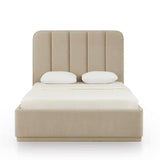 TOV Parker Tan Chenille Queen Bed