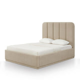 TOV Parker Tan Chenille Queen Bed