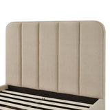 TOV Parker Tan Chenille Queen Bed