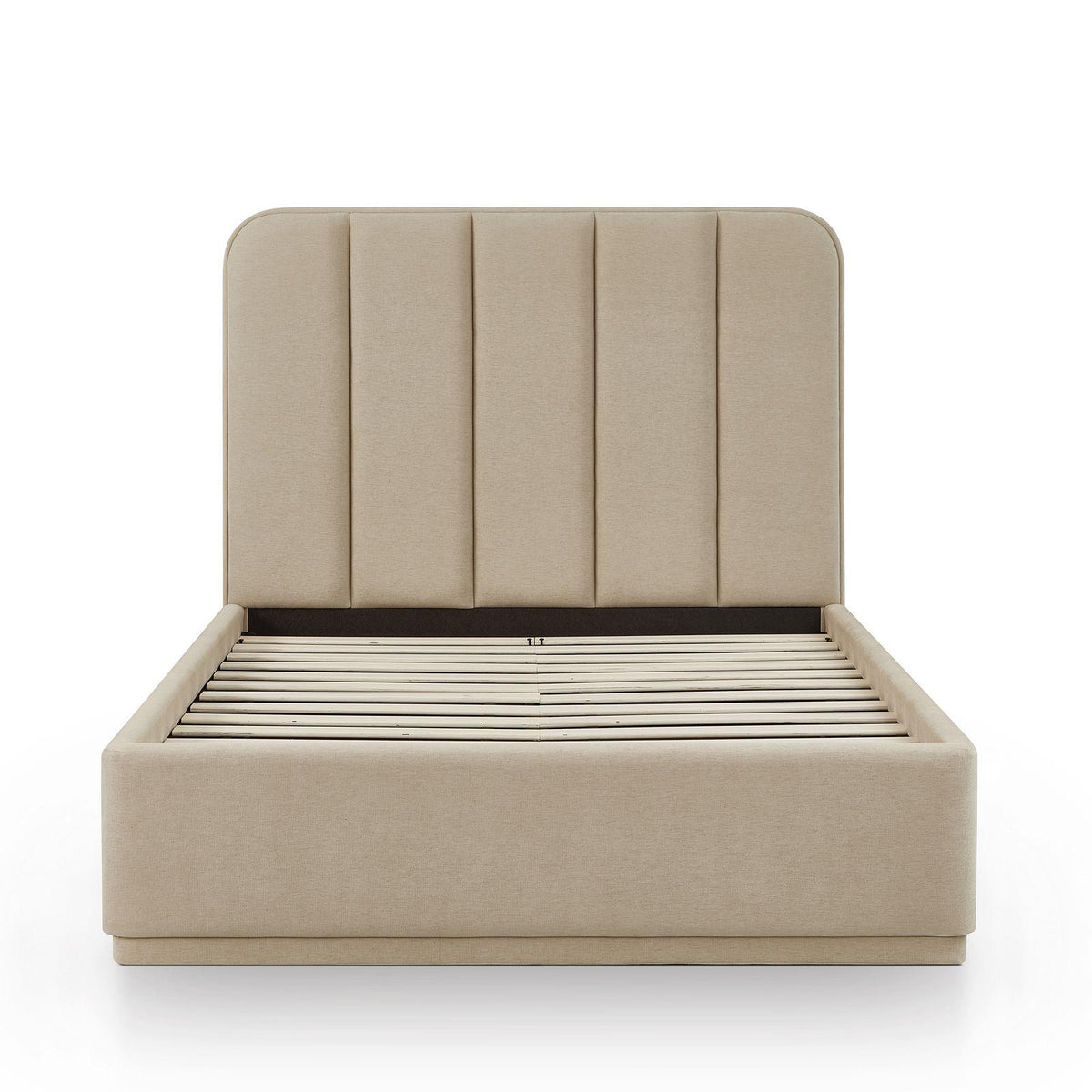 TOV Parker Tan Chenille Queen Bed
