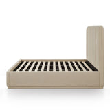 TOV Parker Tan Chenille Queen Bed