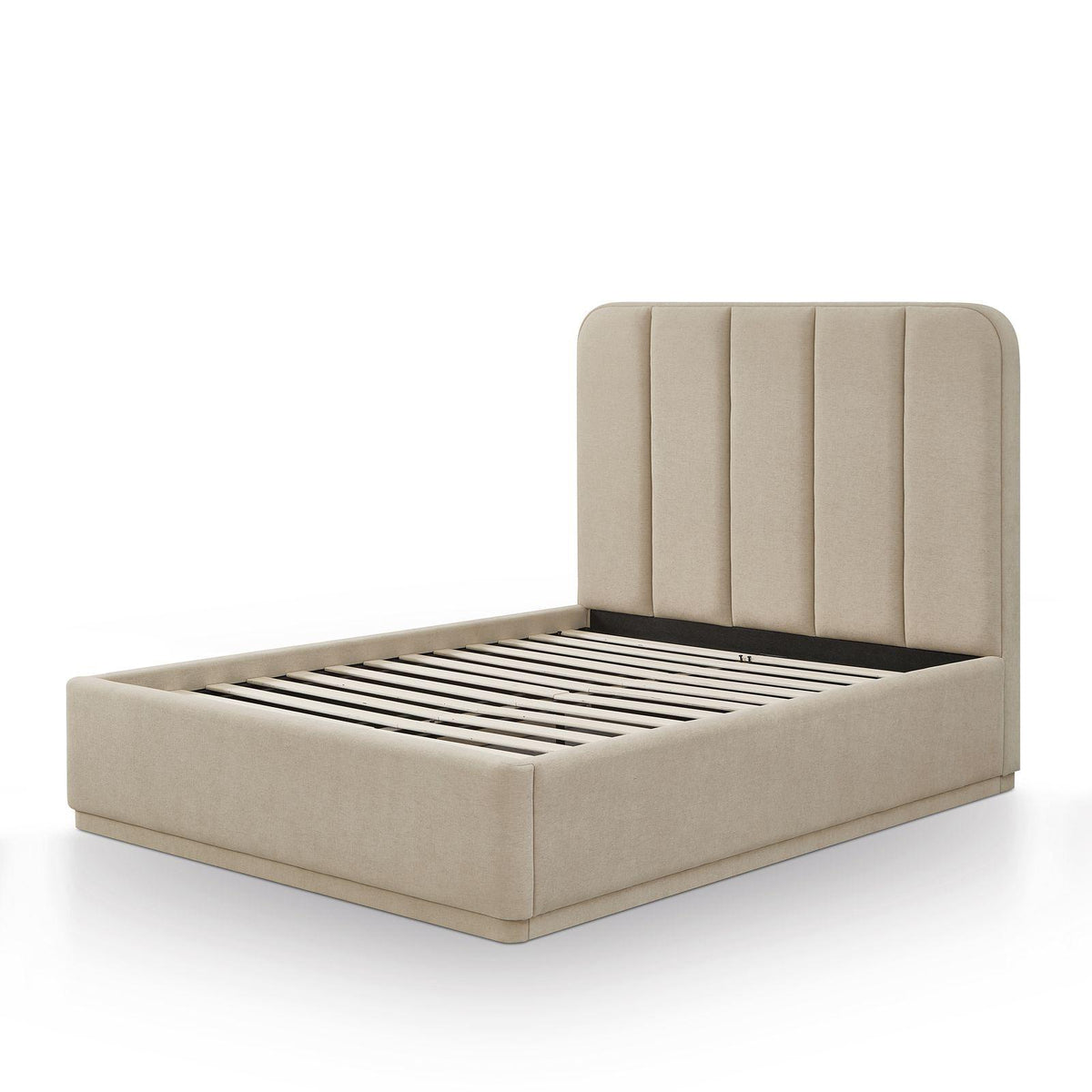 TOV Parker Tan Chenille Queen Bed