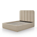 TOV Parker Tan Chenille Queen Bed