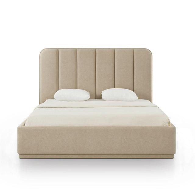 TOV Parker Tan Chenille King Bed