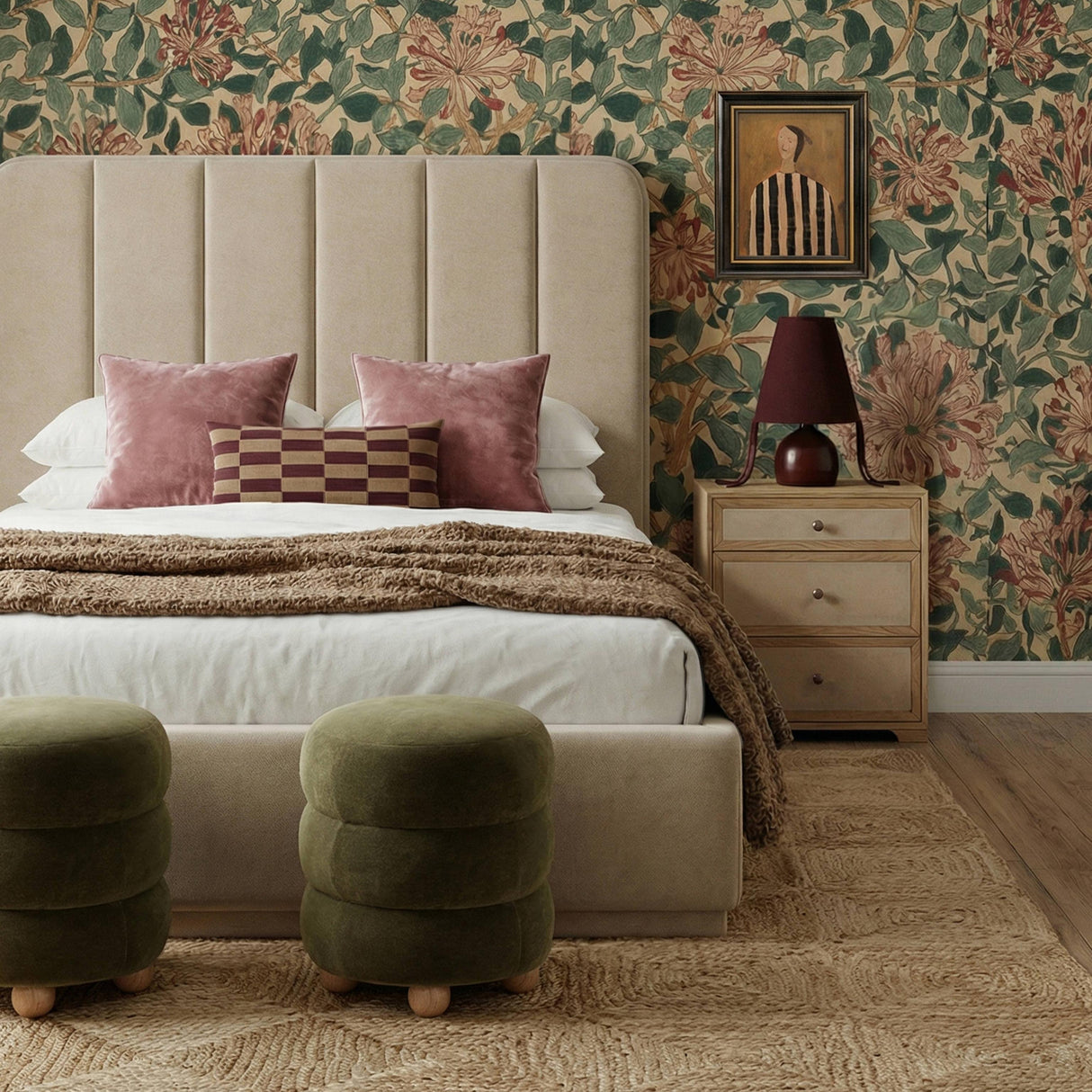 TOV Parker Tan Chenille King Bed