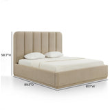 TOV Parker Tan Chenille King Bed