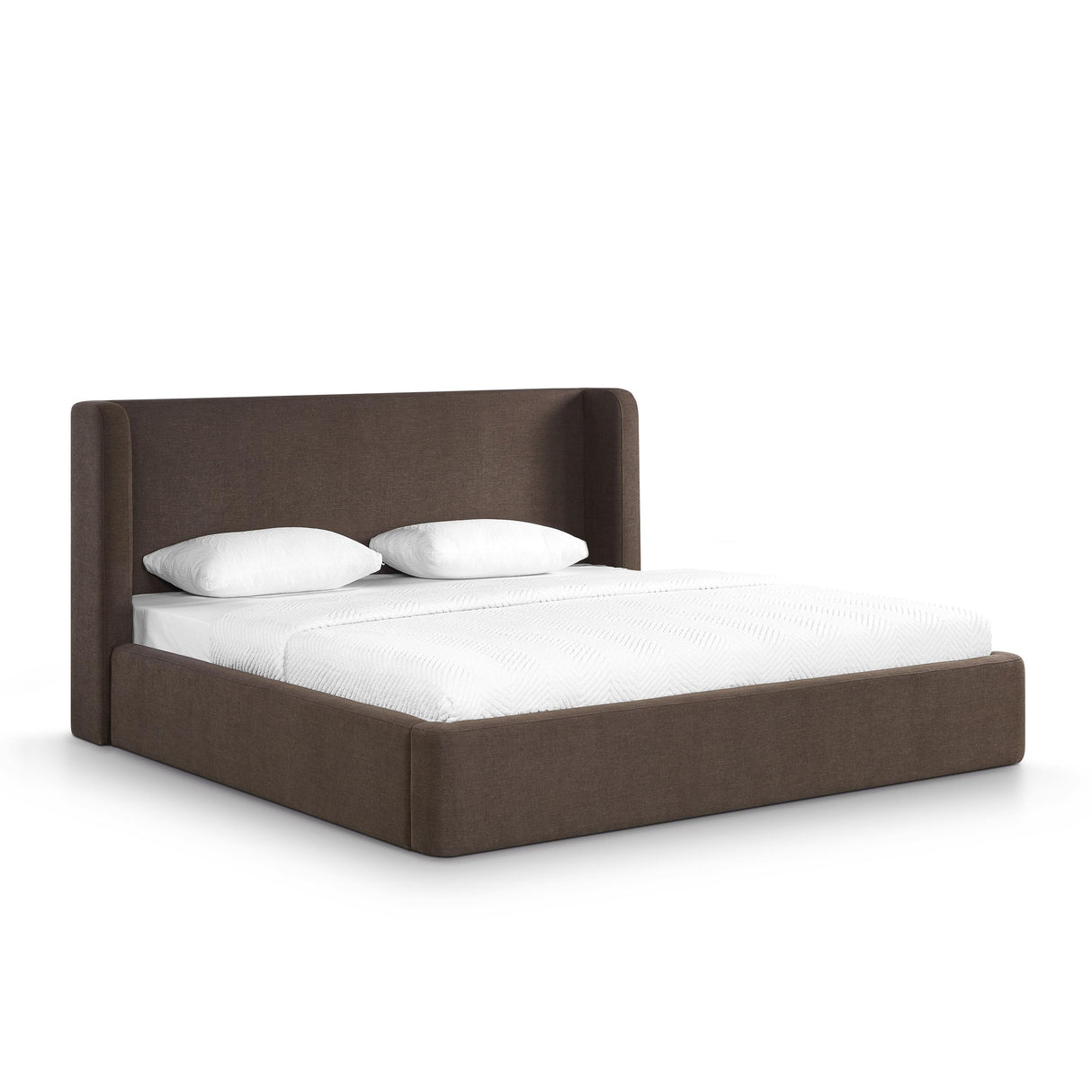 TOV Harmony Chocolate Brown Performance Chenille King Bed
