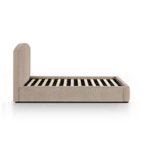 TOV Leah Taupe Performance Chenille Bed in Special 48 Width Sizing
