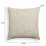 TOV Poh Washed Beige Boucle 20" Square Accent Pillow