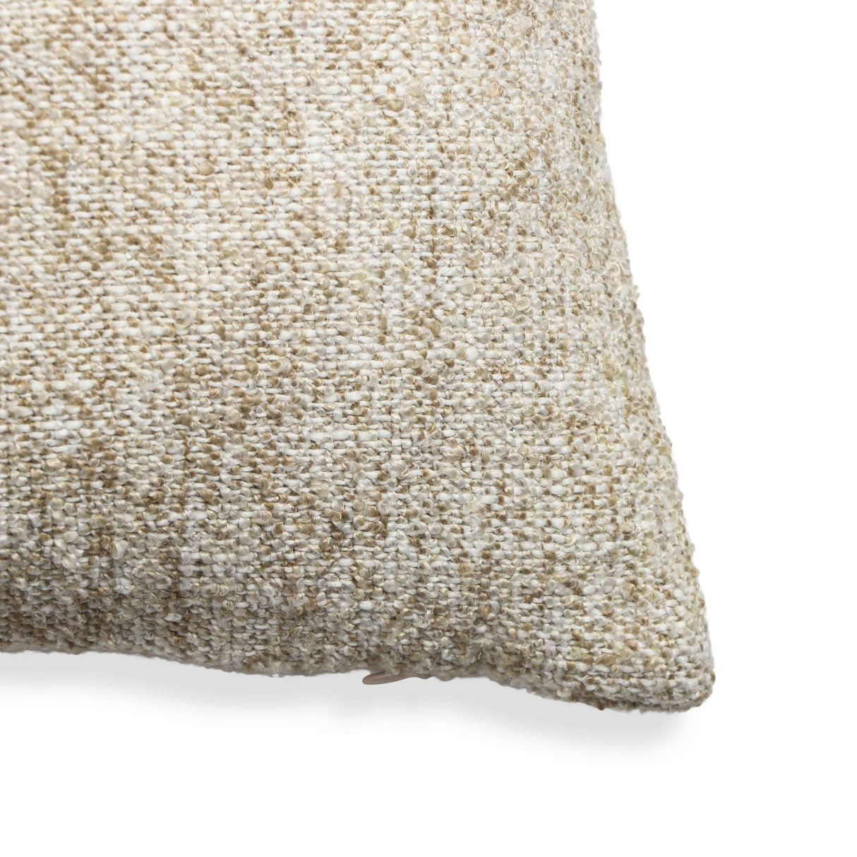 TOV Poh Washed Beige Boucle 20" Square Accent Pillow - COVER Cover